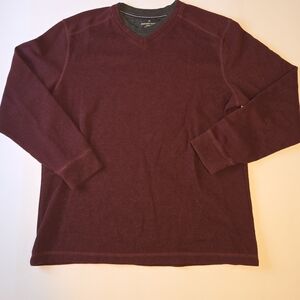 Denver Hayes Classic Men's Crewneck Sweater - Burgundy